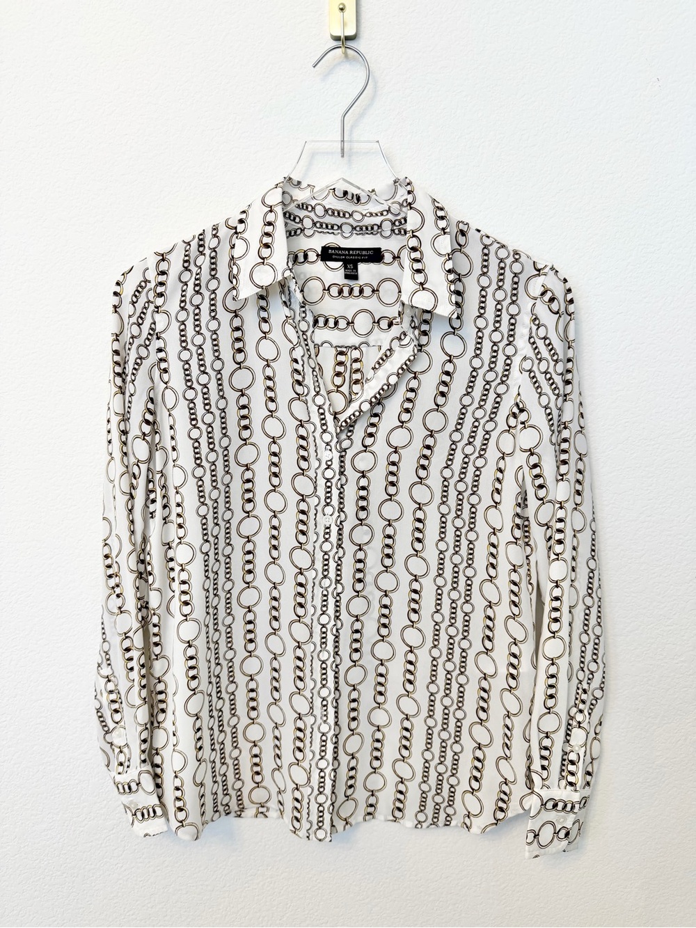 Banana Republic Chain Print Blouse XS